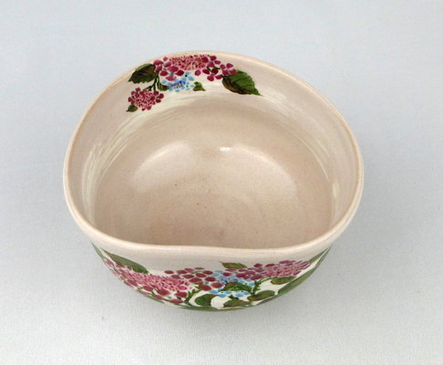 栗山園オンライン通販部 / 新品 灰釉紫陽花絵茶碗 中村良二