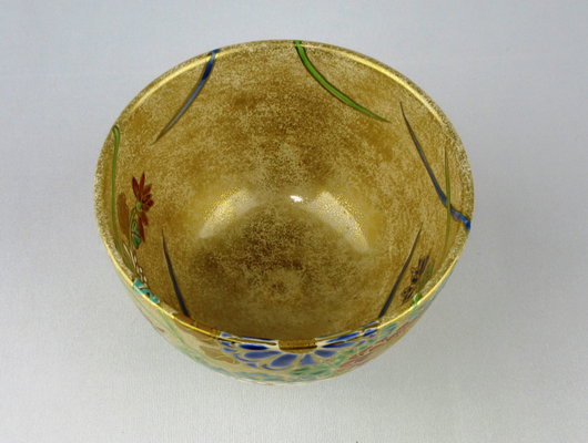 Amazon.co.jp: 茶道具 茶碗 仁清 色絵 金砂子 六瓢 瓢 利昇窯 加藤広明 : 文房具・オフィス用品