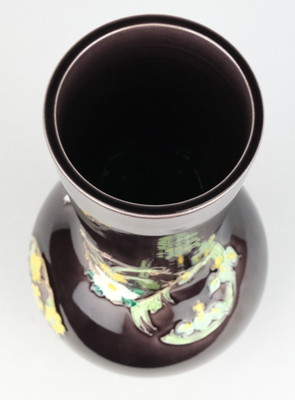 1512 【茶道具】中村翠嵐 紫交趾 鶴首花入 未使用 - メルカリ