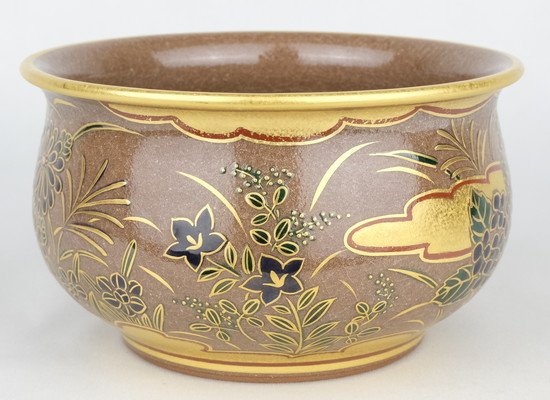 栗山園オンライン通販部 / 【出物】 赫土地色絵四季草花画皆具 清閑寺
