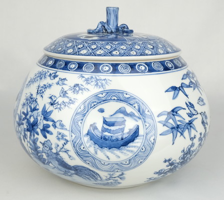 茶道具 水指 水差し 染付 祥瑞 腰捻 西村徳泉作（紫翠窯 茶道 : mizusasi-152 : 茶道具いまや静香園 - 通販 -  Yahoo!ショッピング