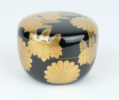 栗山園オンライン通販部 / 【出物】 菊桐蒔絵平棗 川端近左 淡々斎書付