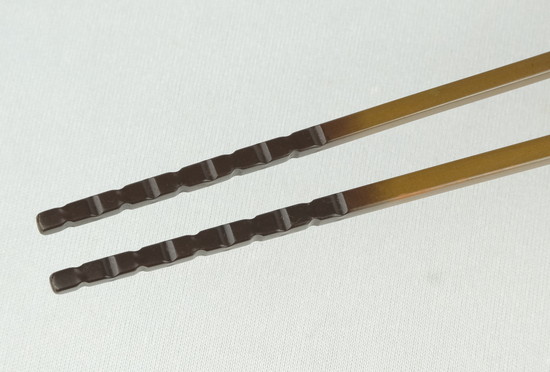 茶道具 徳全造 黄銅 鳥頭飾 火箸 共箱 C 6258 工芸品