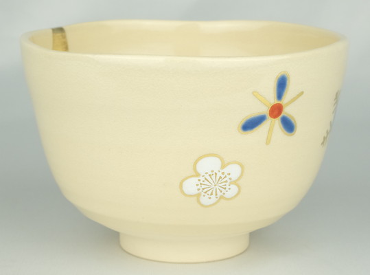 栗山園オンライン通販部 / 【出物】 仁清写雪月花の絵茶碗 手塚