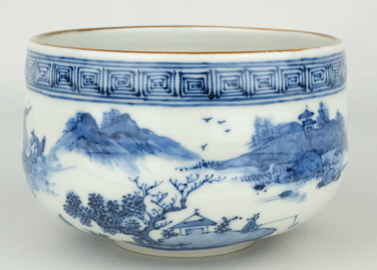 栗山園オンライン通販部 / 【出物】 染付山水茶碗 五山窯 林淡幽
