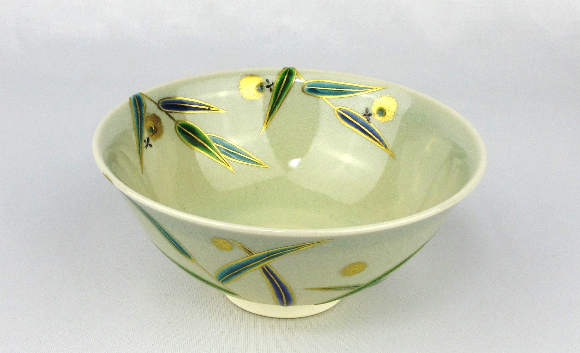 栗山園オンライン通販部 / 新品 色絵蛍手蛍平茶碗 龍喜窯 美峰