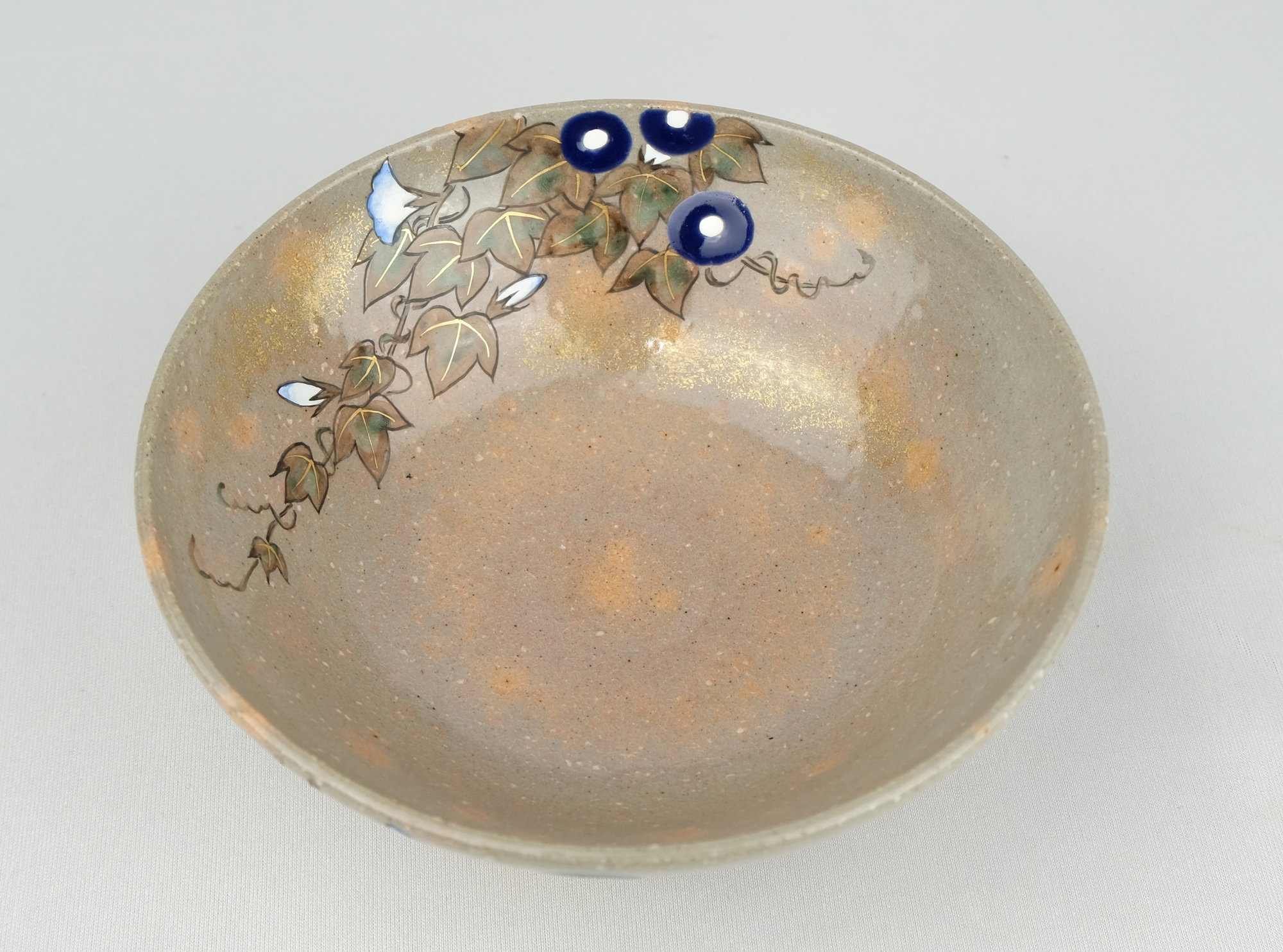 栗山園オンライン通販部 / 新品 色絵琳派朝顔平茶碗 山岡善昇