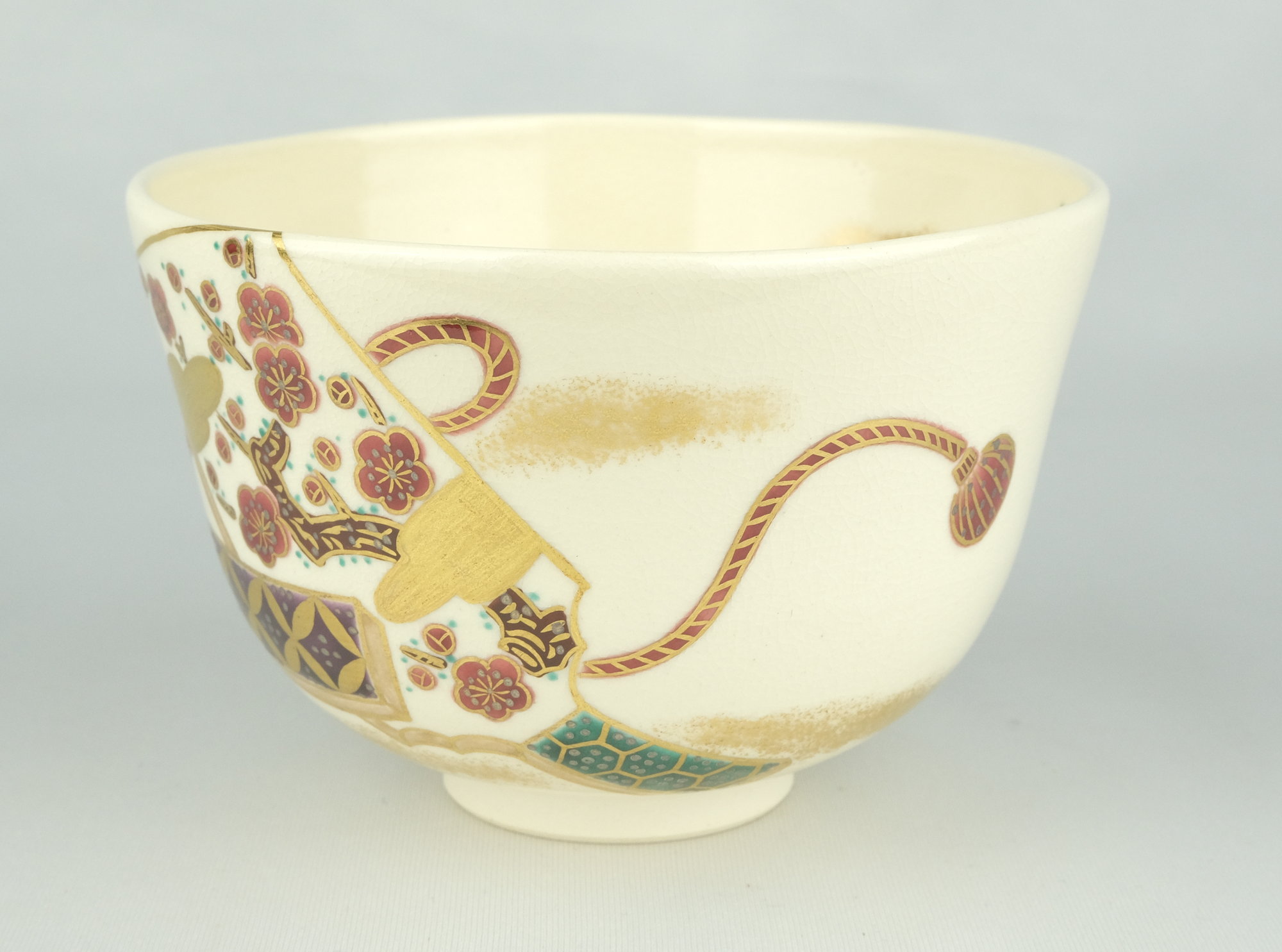 栗山園オンライン通販部 / 新品 色絵羽子板茶碗 福本未来