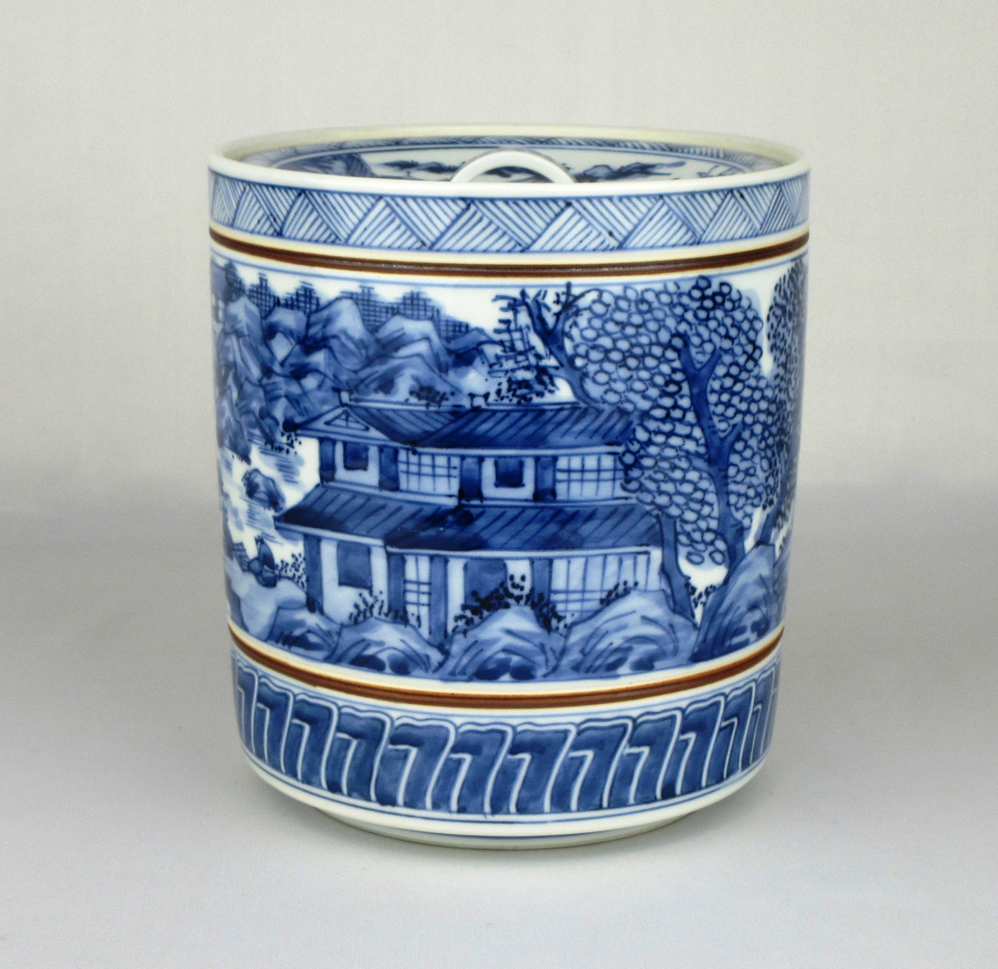 栗山園オンライン通販部 / 【出物】 染付山水絵皆具 西村徳泉