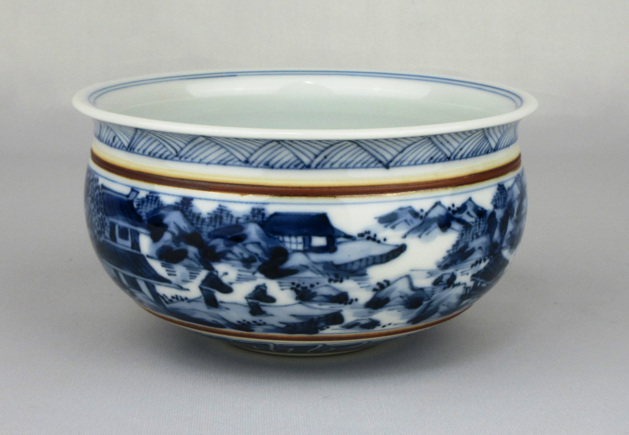 栗山園オンライン通販部 / 【出物】 染付山水絵皆具 西村徳泉