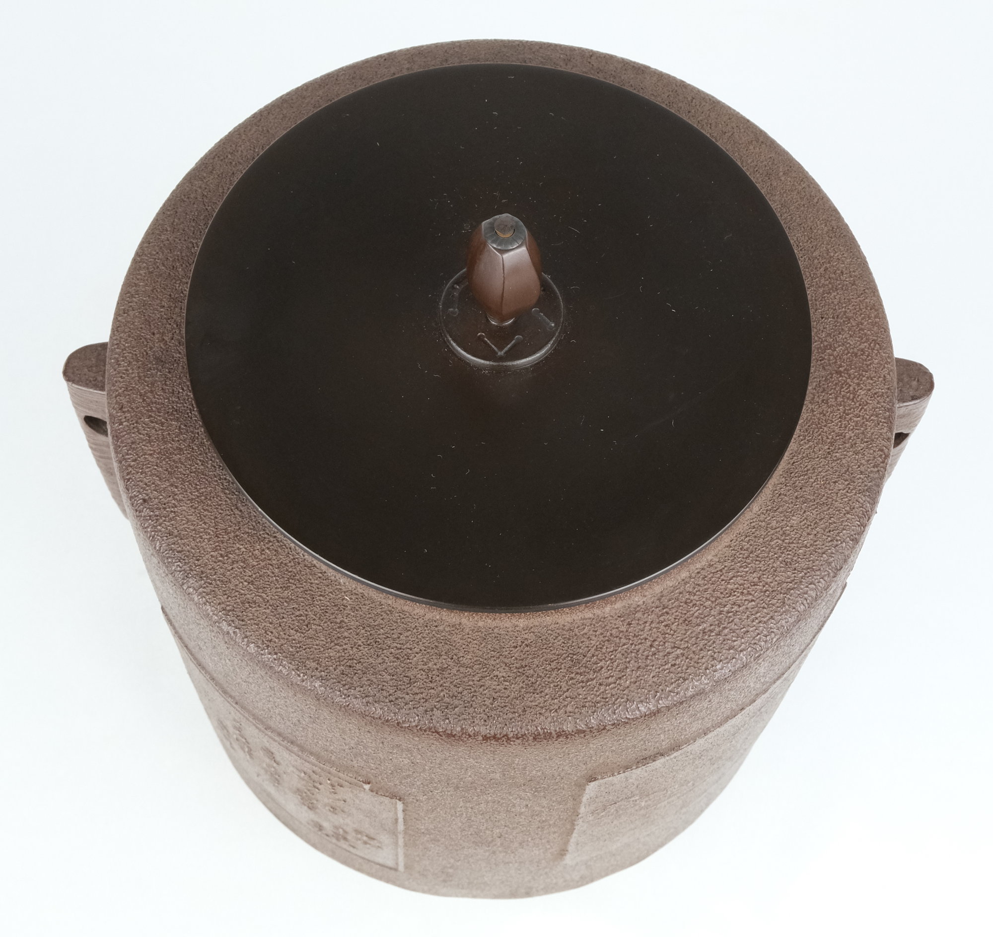 茶釜 筒釜 佐藤浄精造 糸目地紋