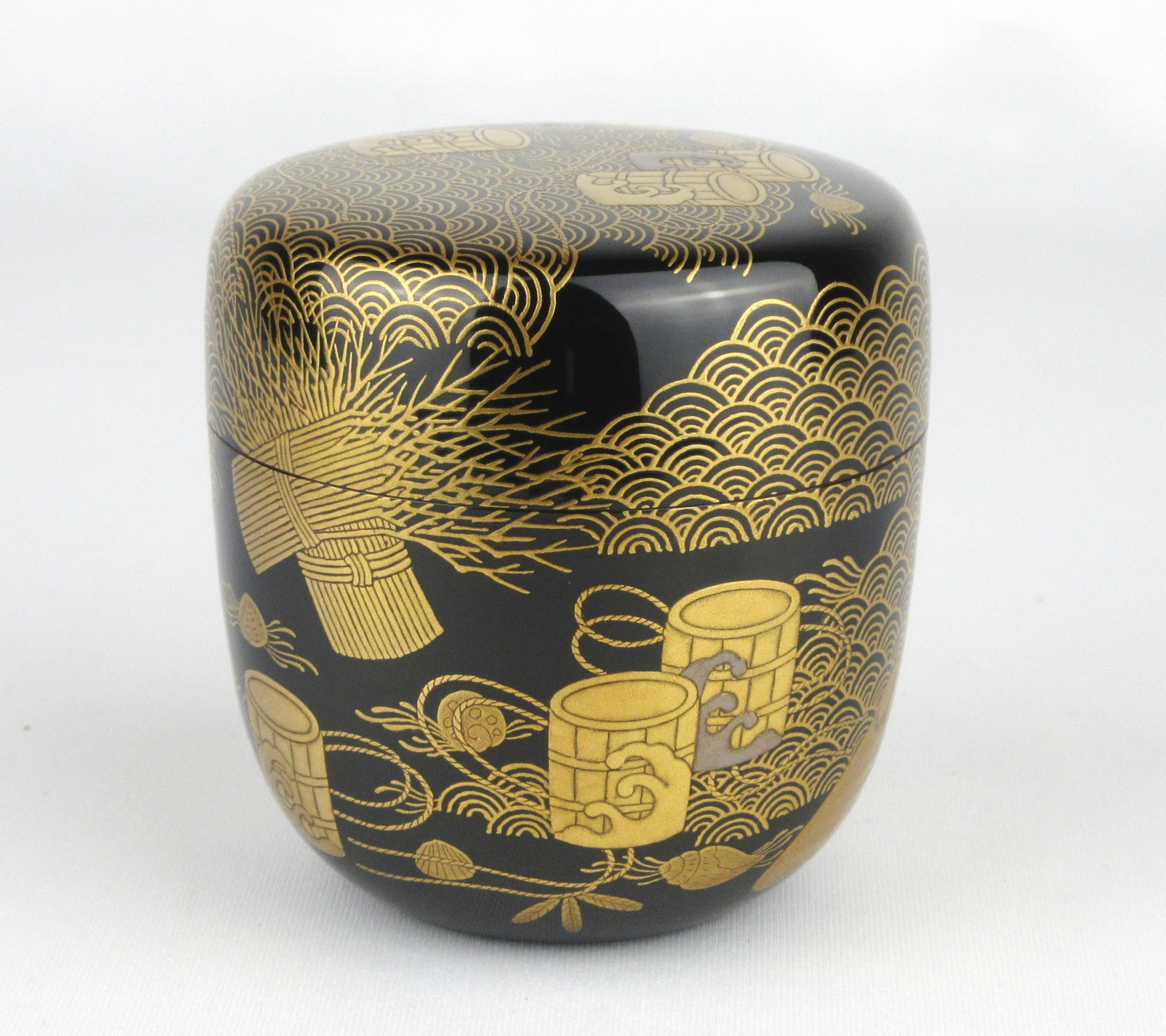 大好き 司平作金輪寺 棗60 手荒い 蒔絵 汐汲 工芸品