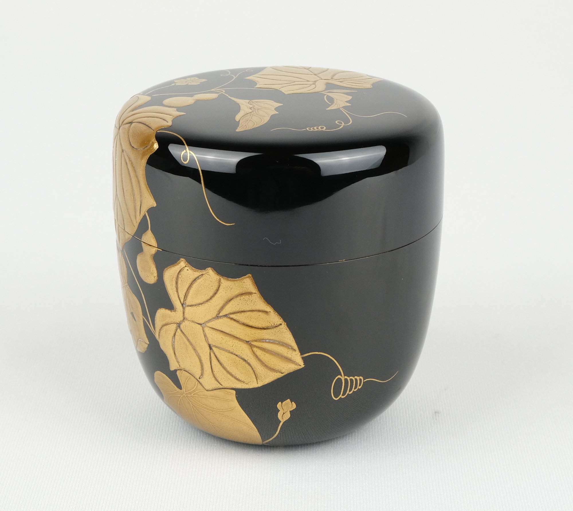 日本公式代理店 輪島塗 前端宗磨 初飾り 蒔絵 黒中棗 茶器 棗 - 美術品