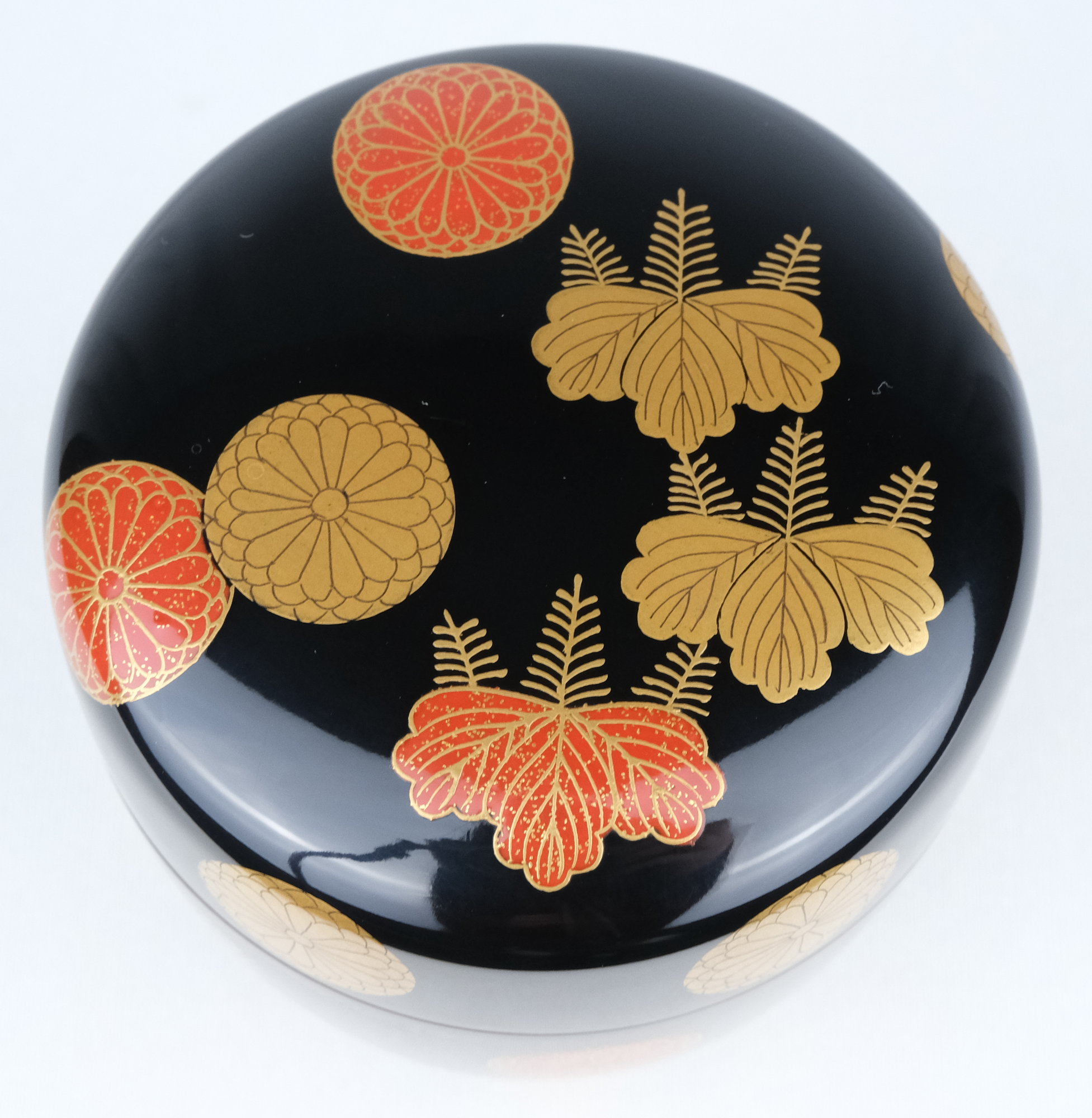 送料込【逢絢亭】茶道具 大棗 京塗 秋野蒔絵 真塗 木製 塗師