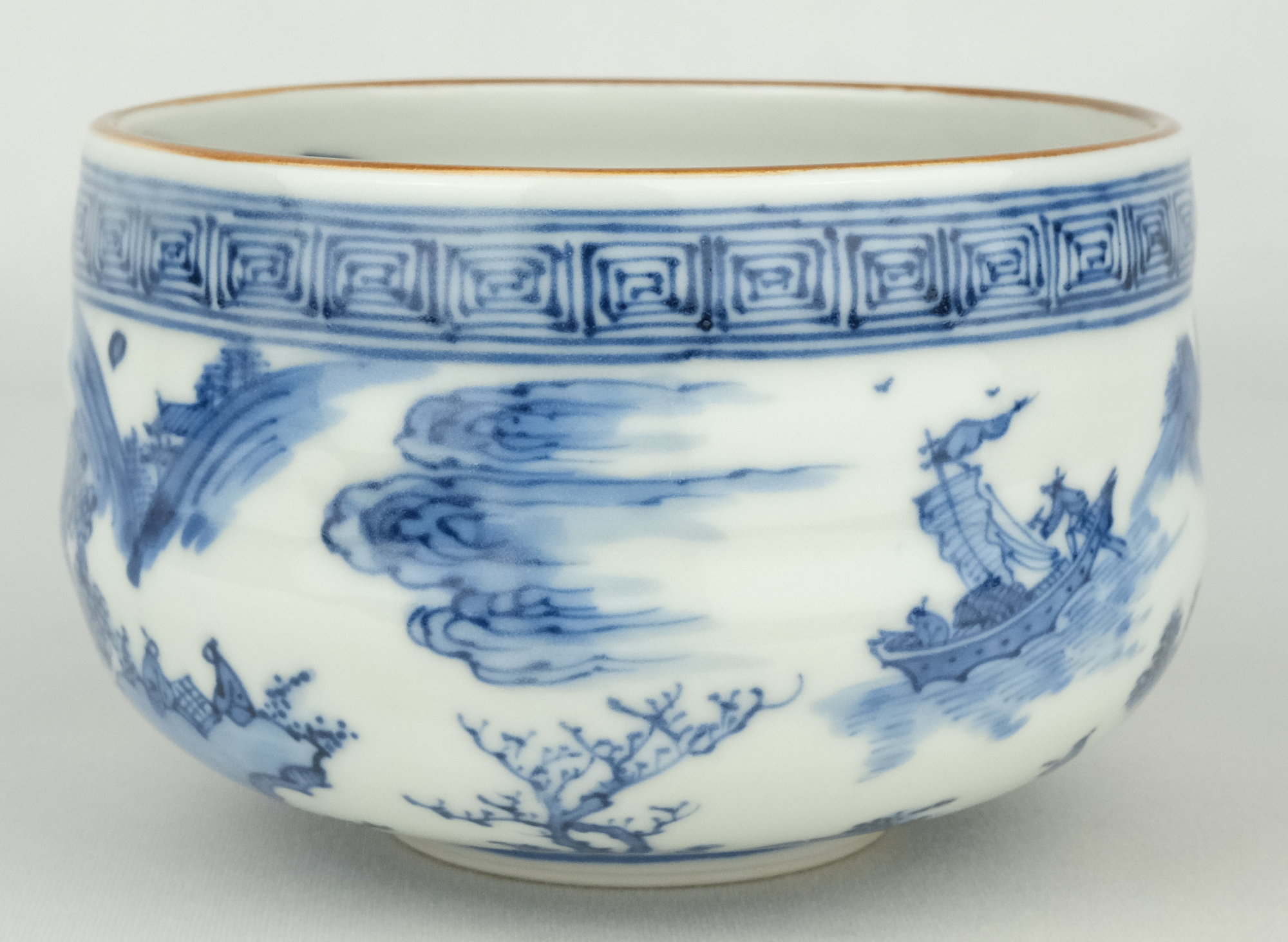栗山園オンライン通販部 / 【出物】 染付山水茶碗 五山窯 林淡幽